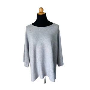 HUBERT GASSER WOMEN’S GREY SWEATER GORGEOUS SIZE LARGE